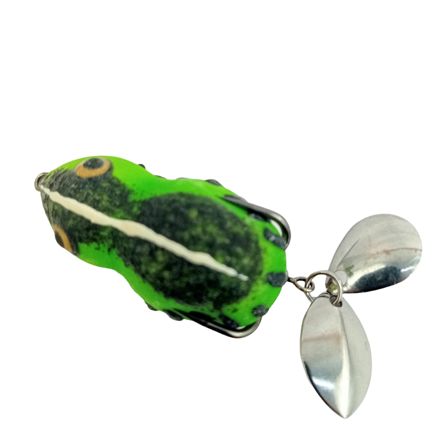 Lures_Factory_Bhupathy_Rubber_Frog_Lure_Size_4cm_7g_Green_Dot