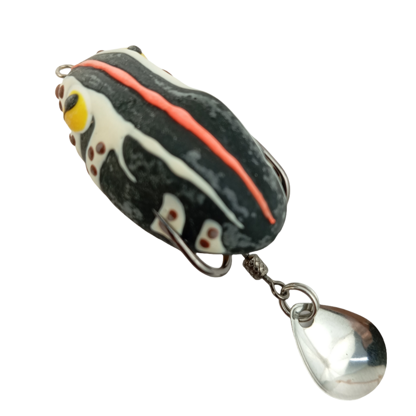 Lures_Factory_Hand_Made_Frog_Lure_Junko_Rubber_Frog_7gm_4cm-_Black