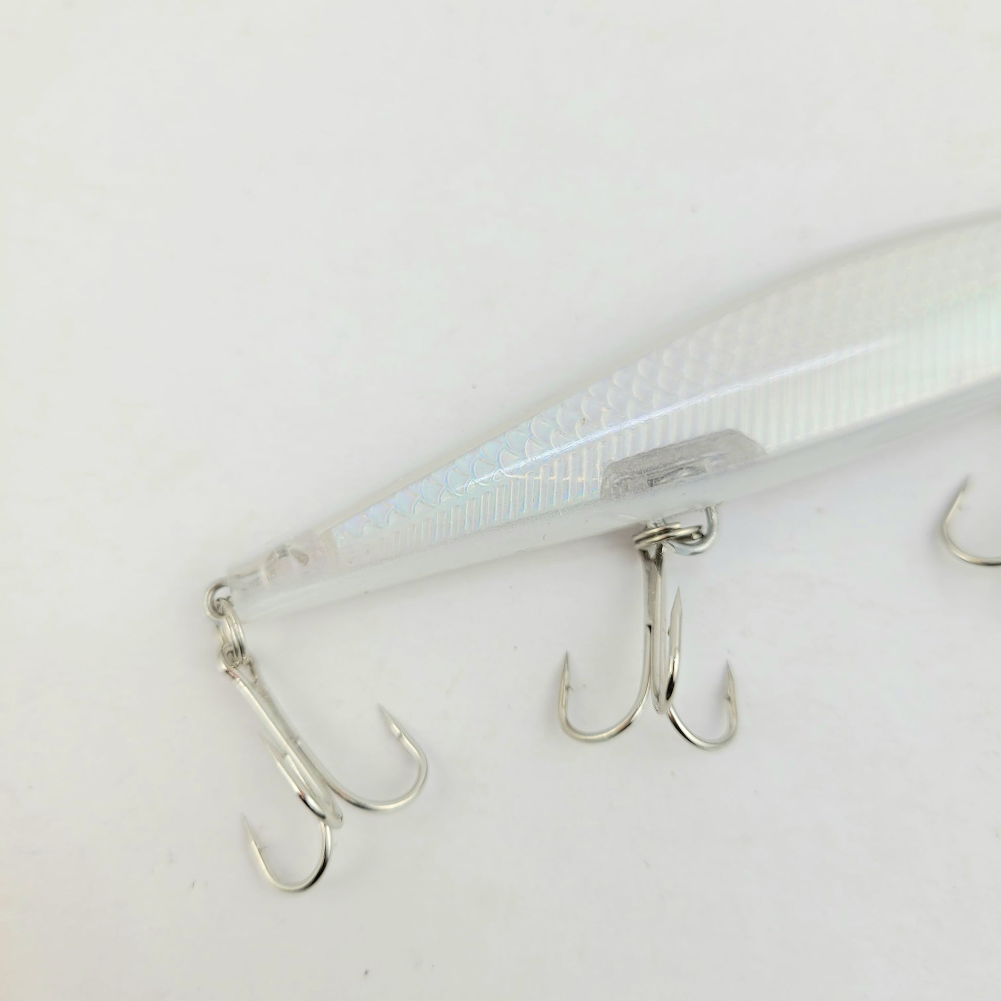 MInnow Slow Sinking Petta Rap Fishing Lure - 11cm 13g -Clear White bottom Image