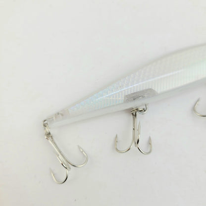 MInnow Slow Sinking Petta Rap Fishing Lure - 11cm 13g -Clear White bottom Image