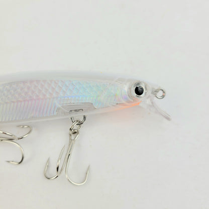 MInnow Slow Sinking Petta Rap Fishing Lure - 11cm 13g -Clear White top Image