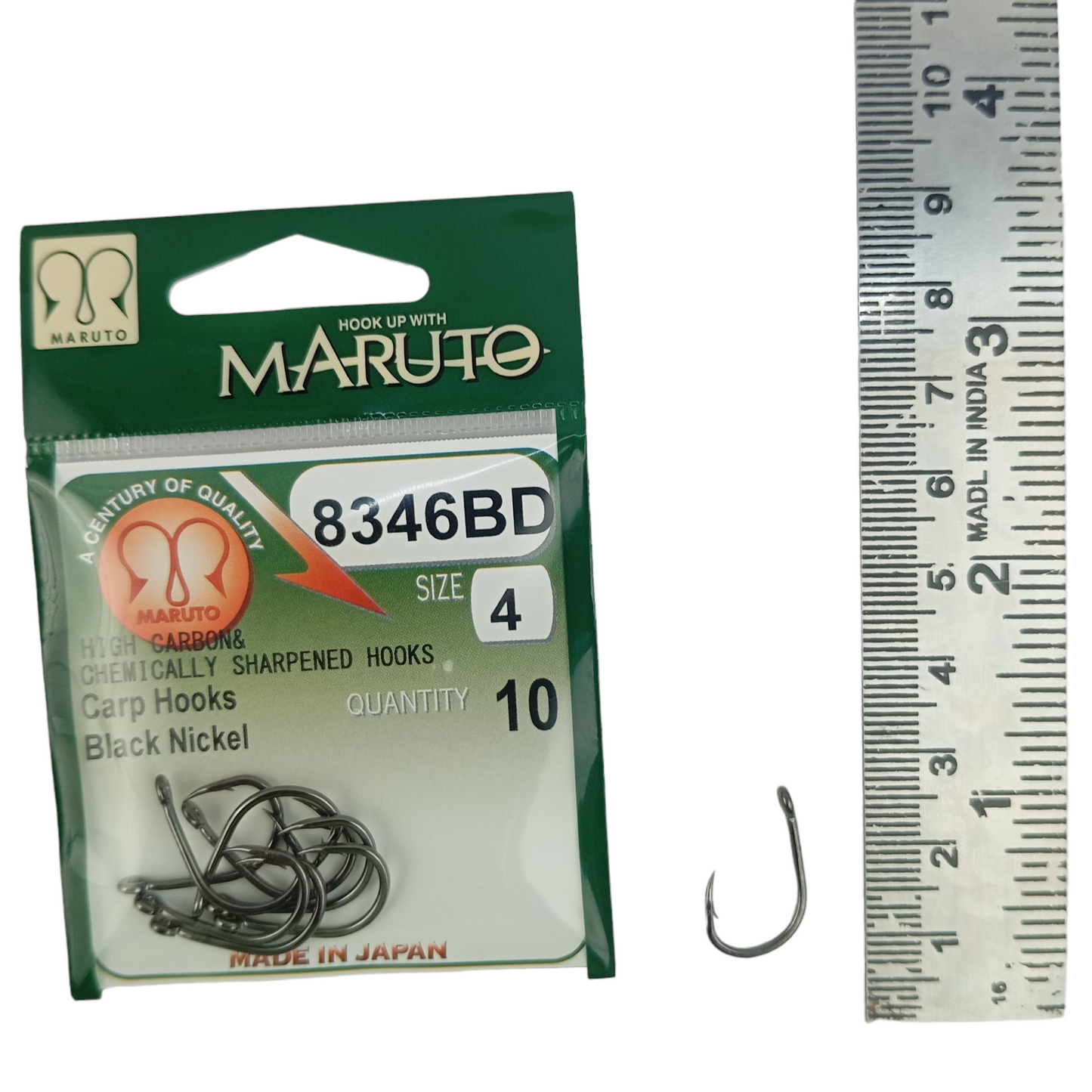 Maruto_8346BD_Carp_Hook_Black_Nickel_Size-4