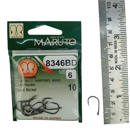 Maruto_8346BD_Carp_Hook_Black_Nickel_Size-6