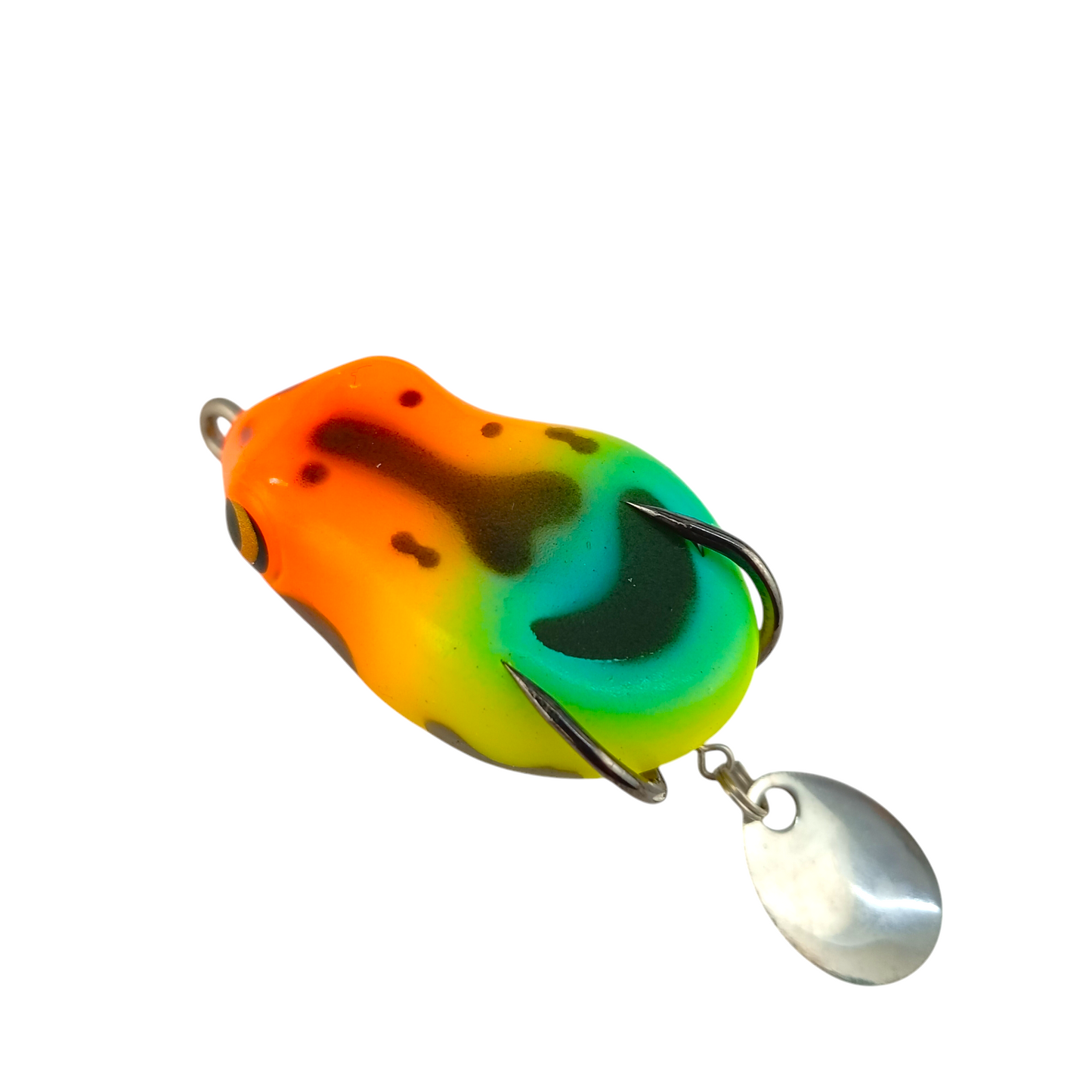 Morizo Mini  Spinner Frog Lure 8.5gms 4.5cm Multi Colour Close Up Image