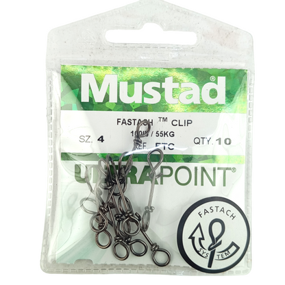 Mustad Fastach Clip Size 4 Close Up Image