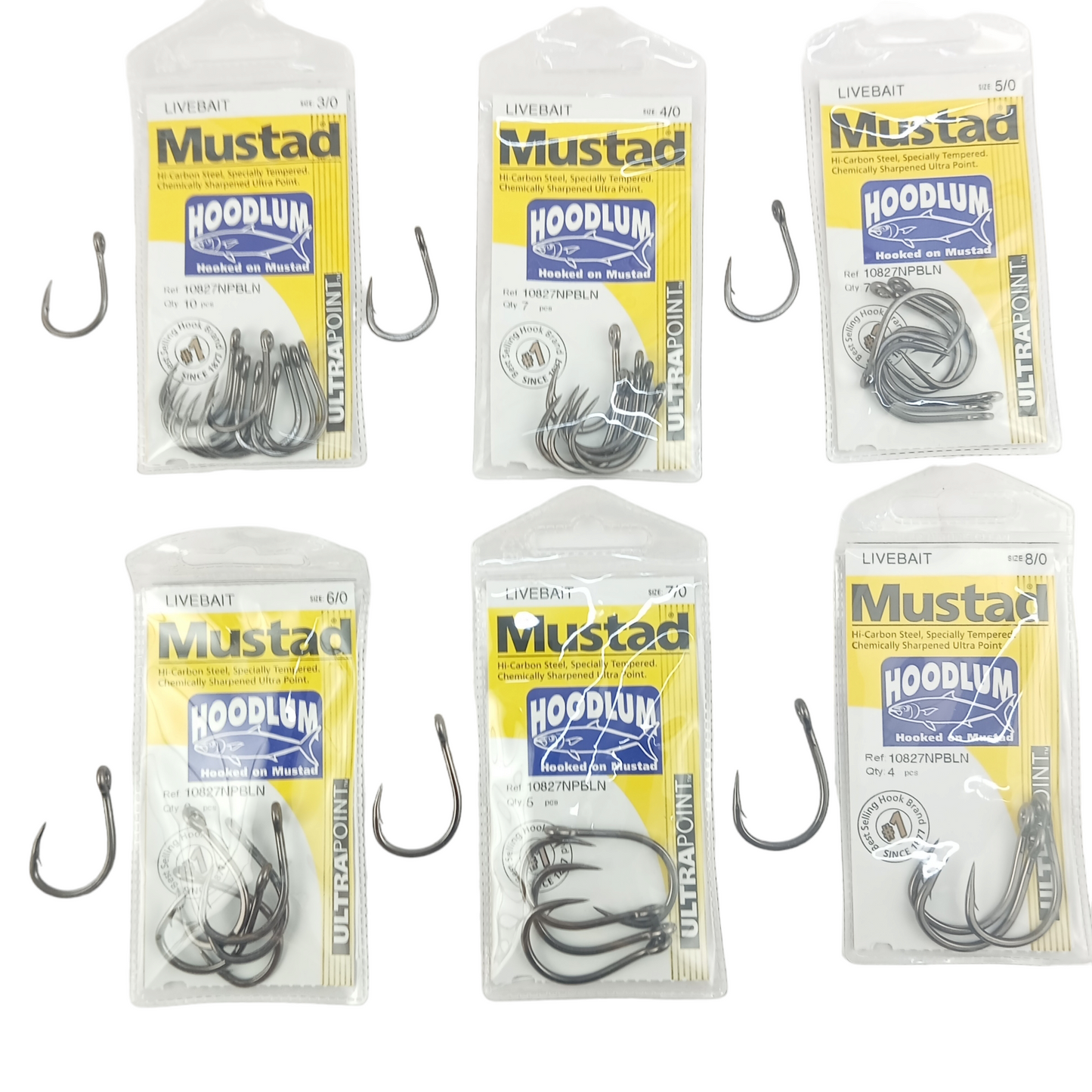 Mustad Hoodlum Live Bait Hooks 10827NPBLM - Single Piece