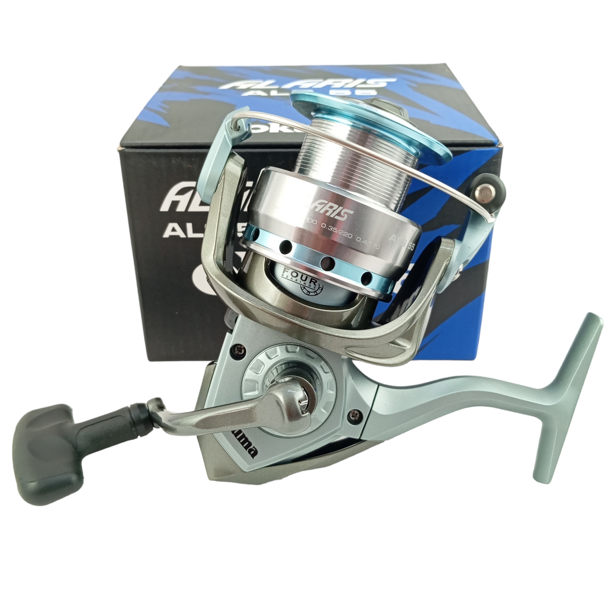 Blue Okuma Casting Reel Okuma Alaris ALS 55 Spinning Fishing Reel