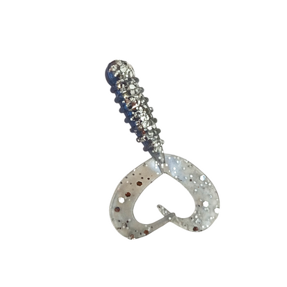 Owner Cultiva Rock'N Bait Worm Ring Twin Tail  1.5inch BrownBlue Close Up Image