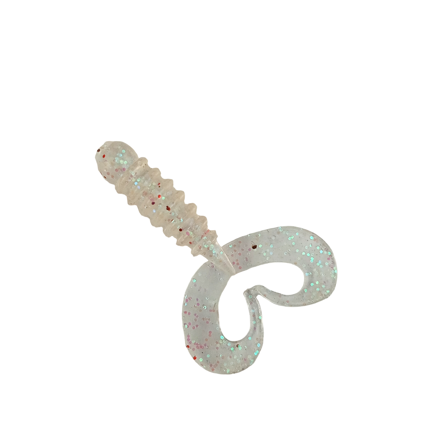 Owner Cultiva Rock'N Bait Worm Ring Twin Tail  1.5inch Clear Keimura Close Up Image