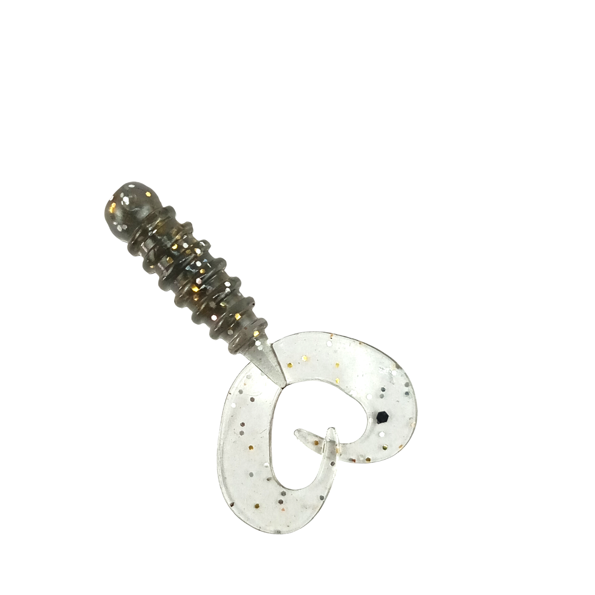 Owner Cultiva Rock'N Bait Worm Ring Twin Tail  1.5inch GS smoke Close Up Image