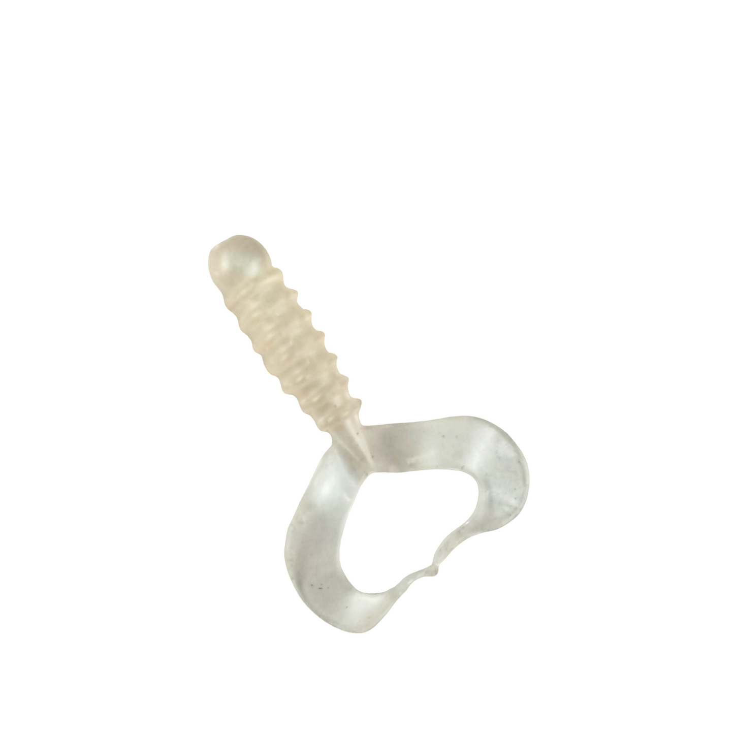 Owner Cultiva Rock'N Bait Worm Ring Twin Tail  1.5inch Pearl white Close Up Image