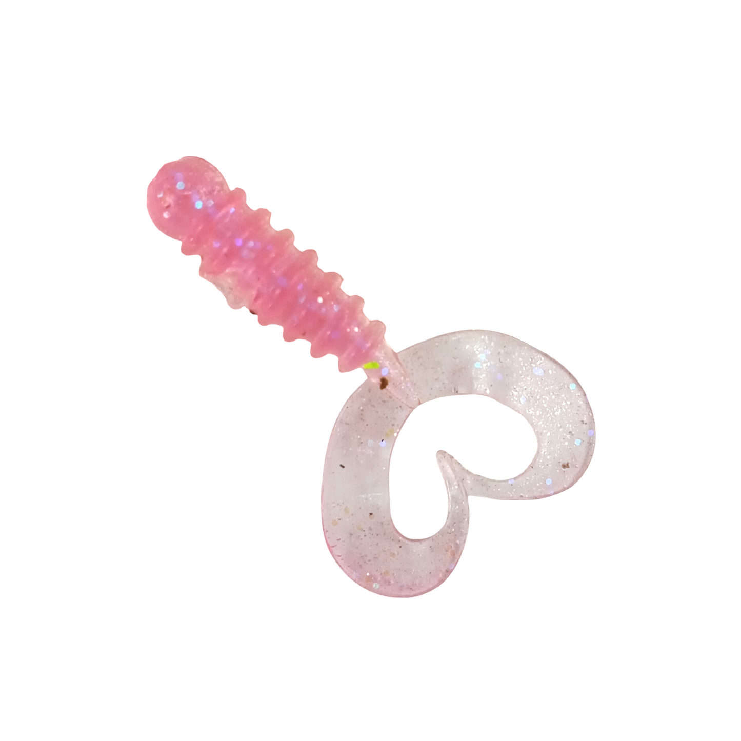 Owner Cultiva Rock'N Bait Worm Ring Twin Tail  1.5inch Pink Keimura Close Up Image
