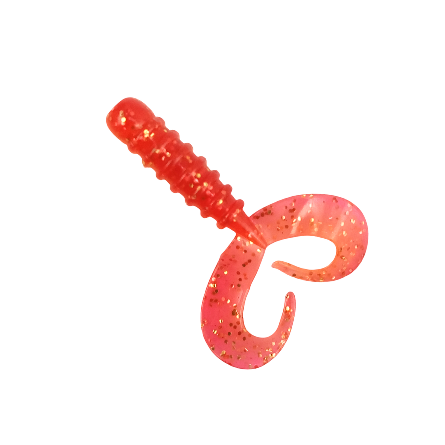 Owner Cultiva Rock'N Bait Worm Ring Twin Tail  1.5inch Shell Orange Up Image