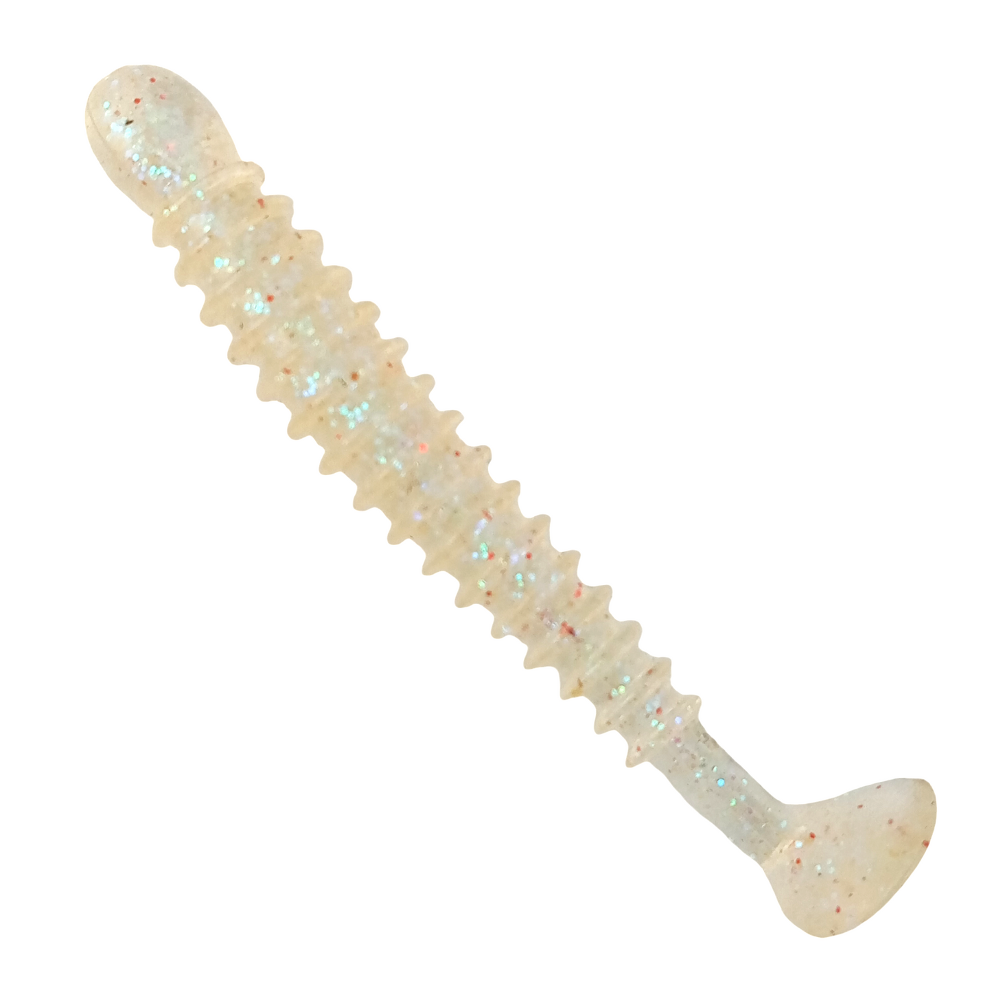Owner Cultiva Tasty Worm Rock ‘N Bait RB-5Ring Kick Tail  3inch Clear Keimura Close Up Image