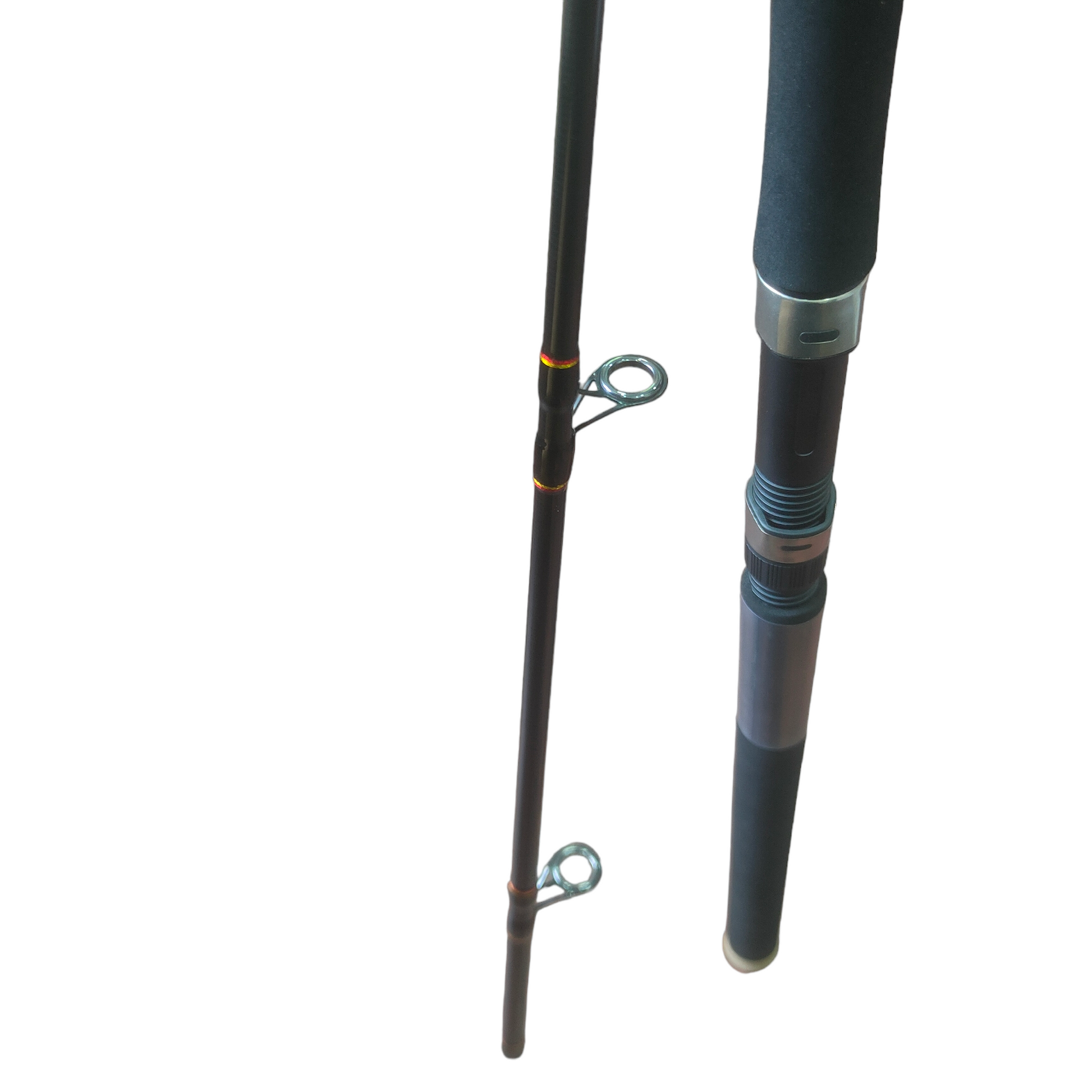 Reel seat butt and guides closeup image Penn Squadron 8 FT Spinning Fishing Rod 15-40 LB Best fishing Rod