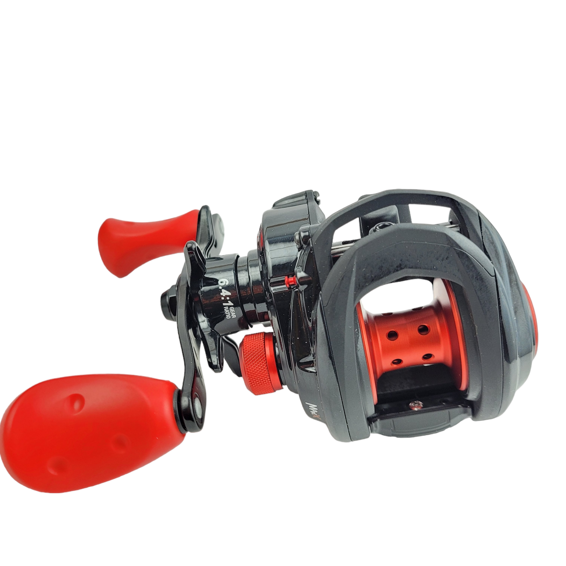 Max Rod ABU GARCIA MAX4X-L Zwart OPS Vismolen 4+1 Lagers Max X
