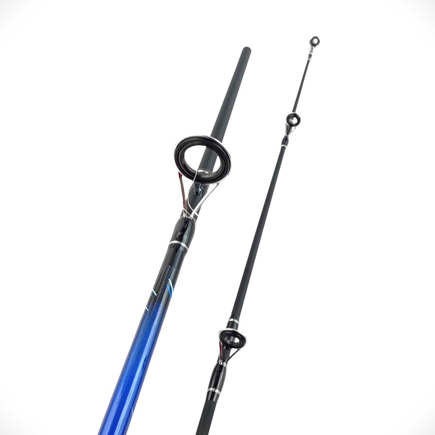 Pioneer Classic Spin 7ft Reinforced E-Glass Spinning Fishing Rod Guide And Tip Close Up Image