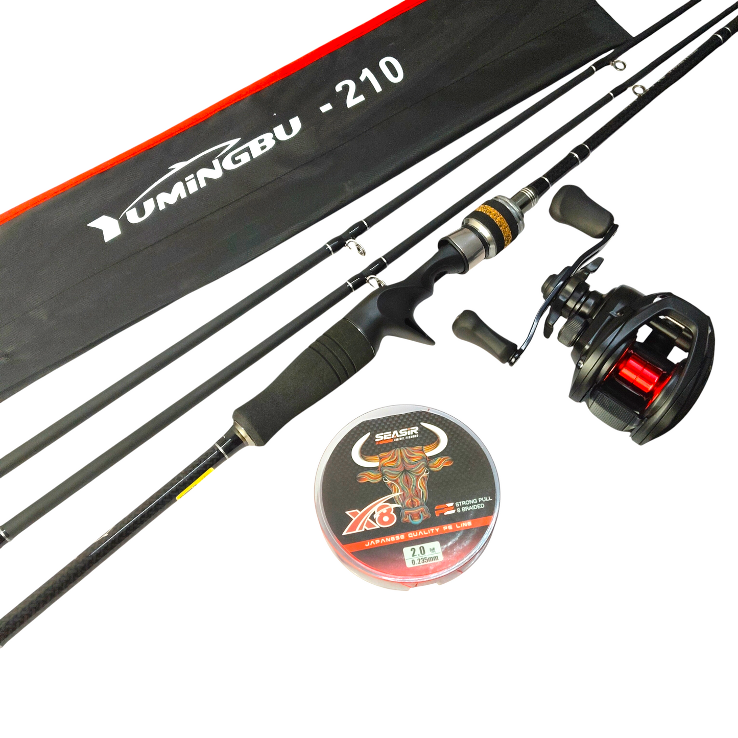 Premium Baitcaster Rod & Reel Combo With Daiwa PR100 Reel and Hunting Black Rod