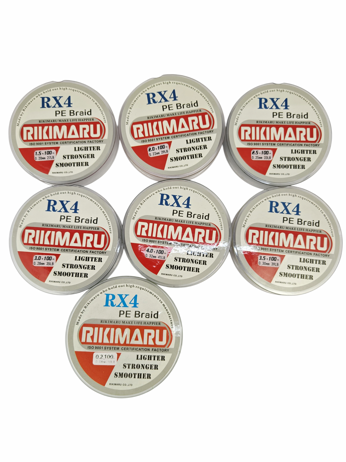 Rikimaru 4X-Pro Braided Line 100m-Spools