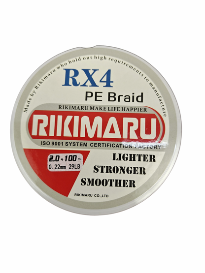 Rikimaru 4X-Pro Braided Line 100m-Spools