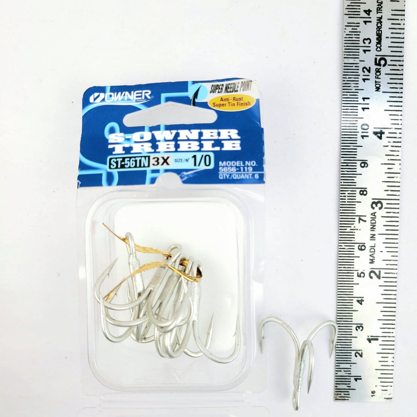 Owner 3X Treble Hook ST-56TN - Single Pc