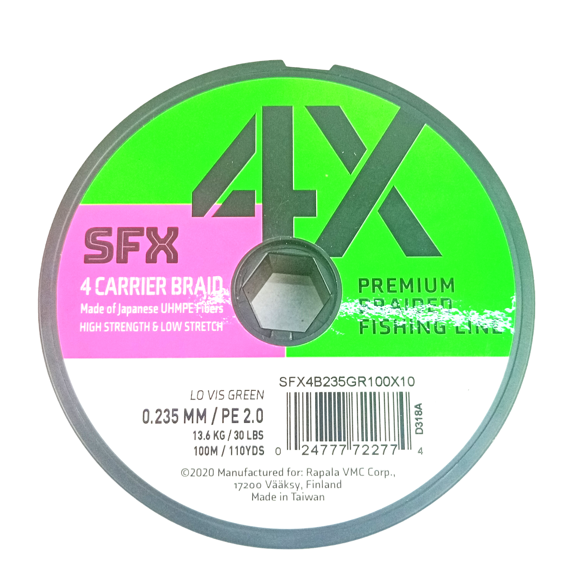 SFX 4X Premium Braided 0.235mm 30lbs Fishing Line Close Up Image