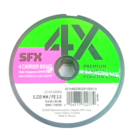 SFX 4X Premium Braided 0.235mm 30lbs Fishing Line Close Up Image