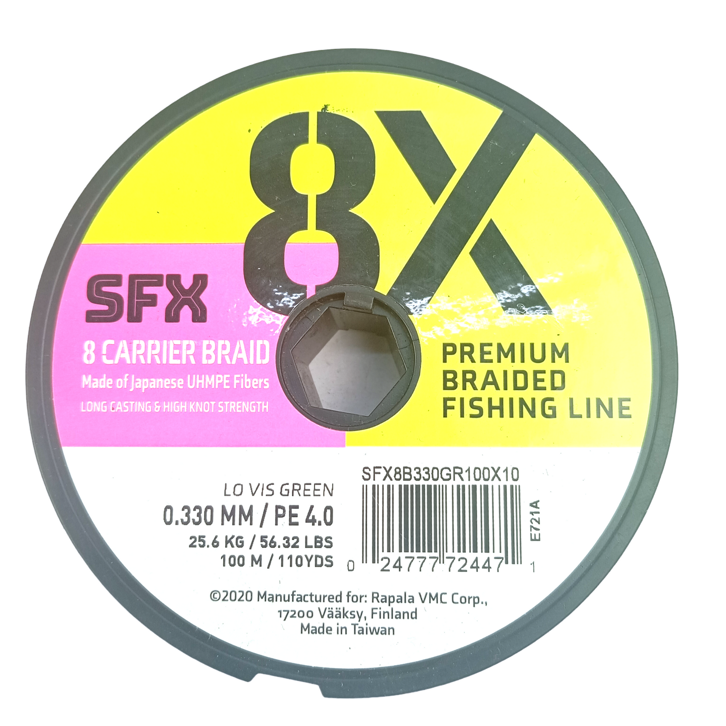 SFX_8X_Premium_Braided_0.330mm_56.32lbs_Fishing_Line_Close_Up_Image