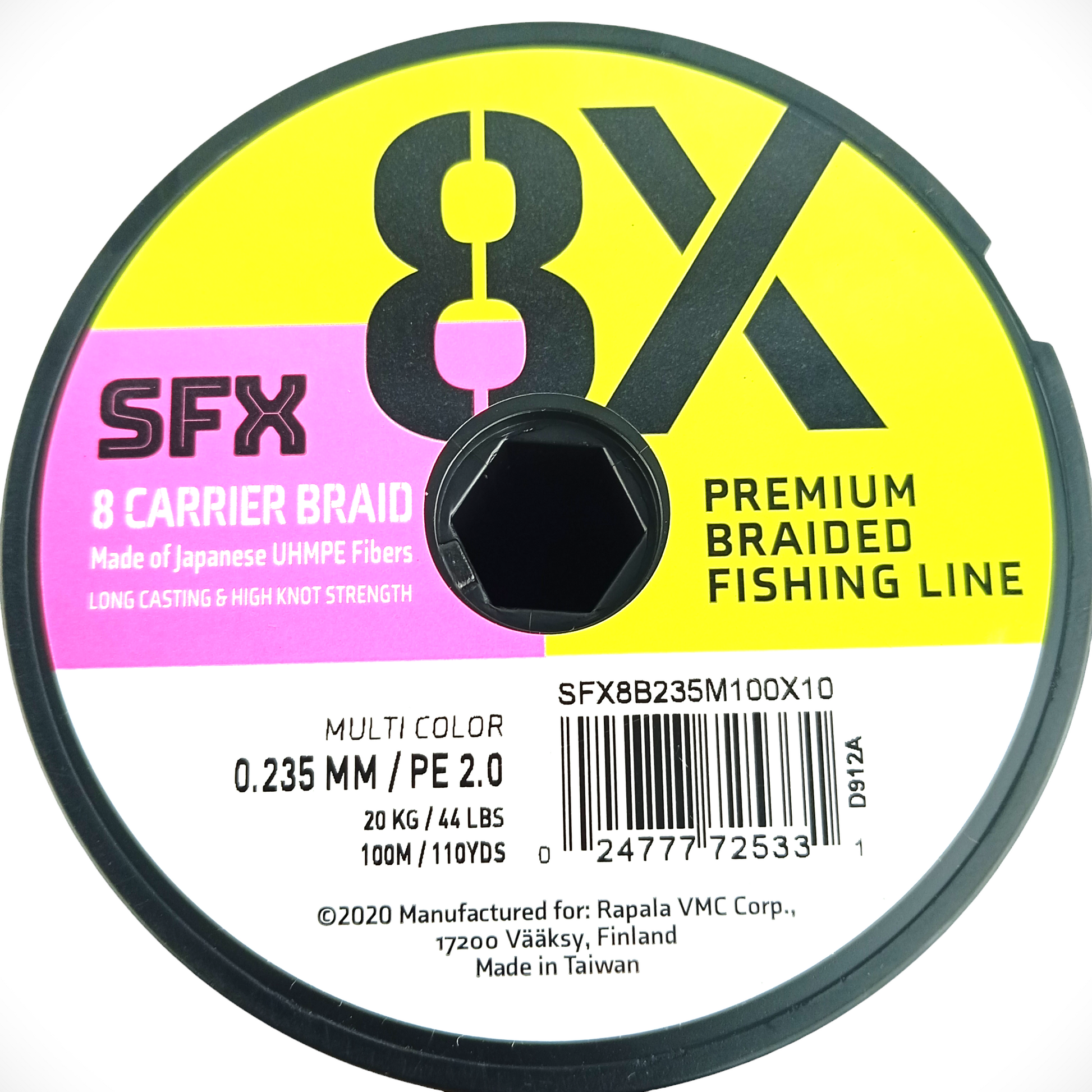 SFX 8X Premium Braided Multi Color 0.235mm-44lbs Fishing Line