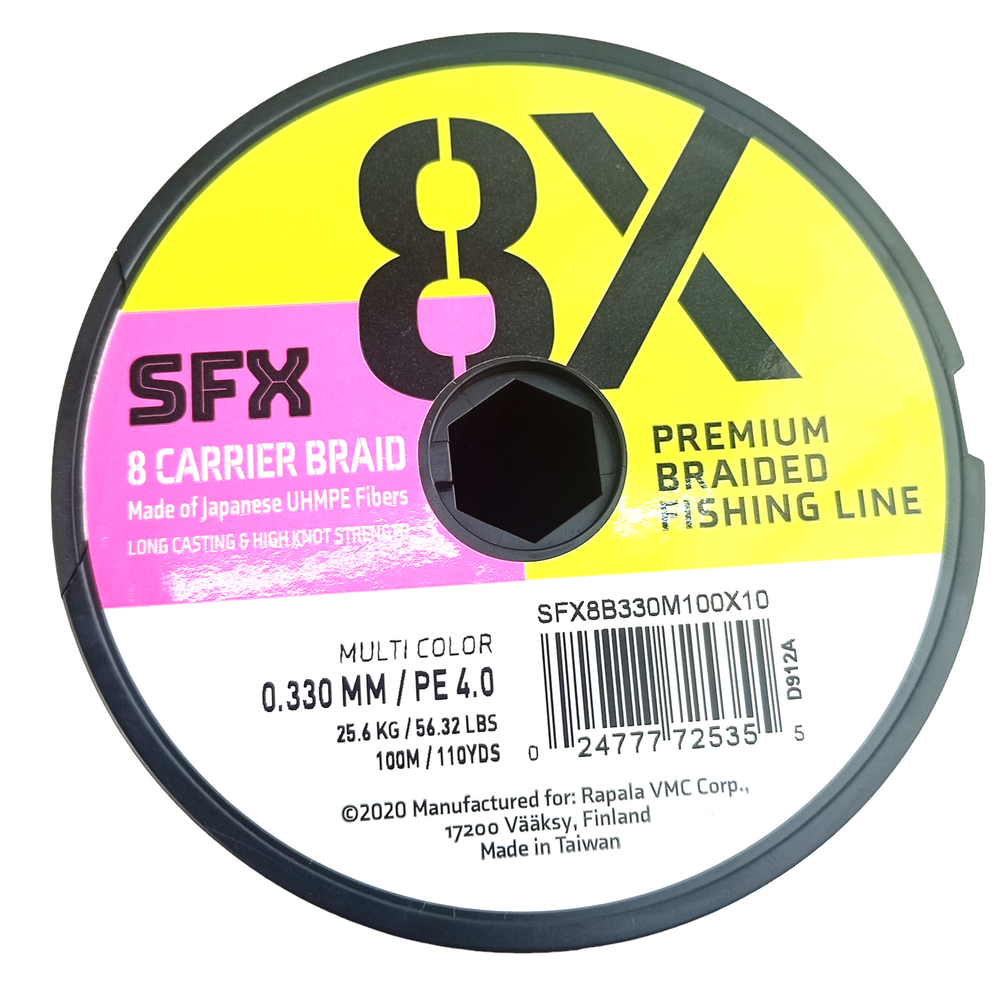 SFX 8X Premium Braided Multi Color 0.330mm-59.32lbs Fishing Line