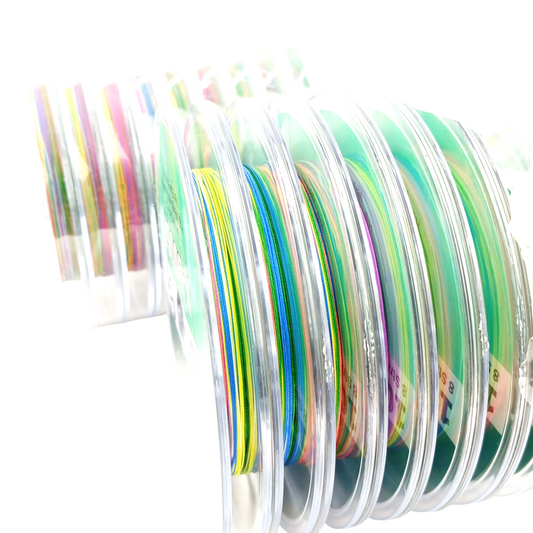 Sea Rock Adventures X-Boost  8 Straand Multi Color Fishing Braid Fishing Line Close Up Image