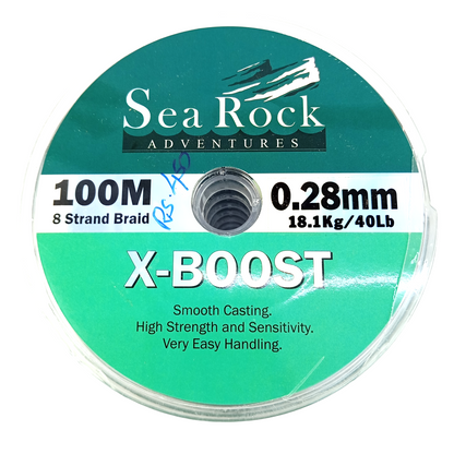 Sea Rock Adventures X-Boost  8 Straand Multi Color Fishing Braid Fishing Line 0.28mm 40lbs