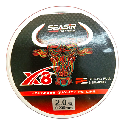 Seasir 8X Red Pull Fishing Line - 150M