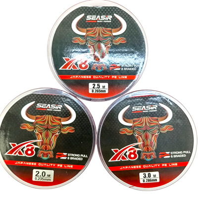 Seasir 8X Red Pull Fishing Line - 150M