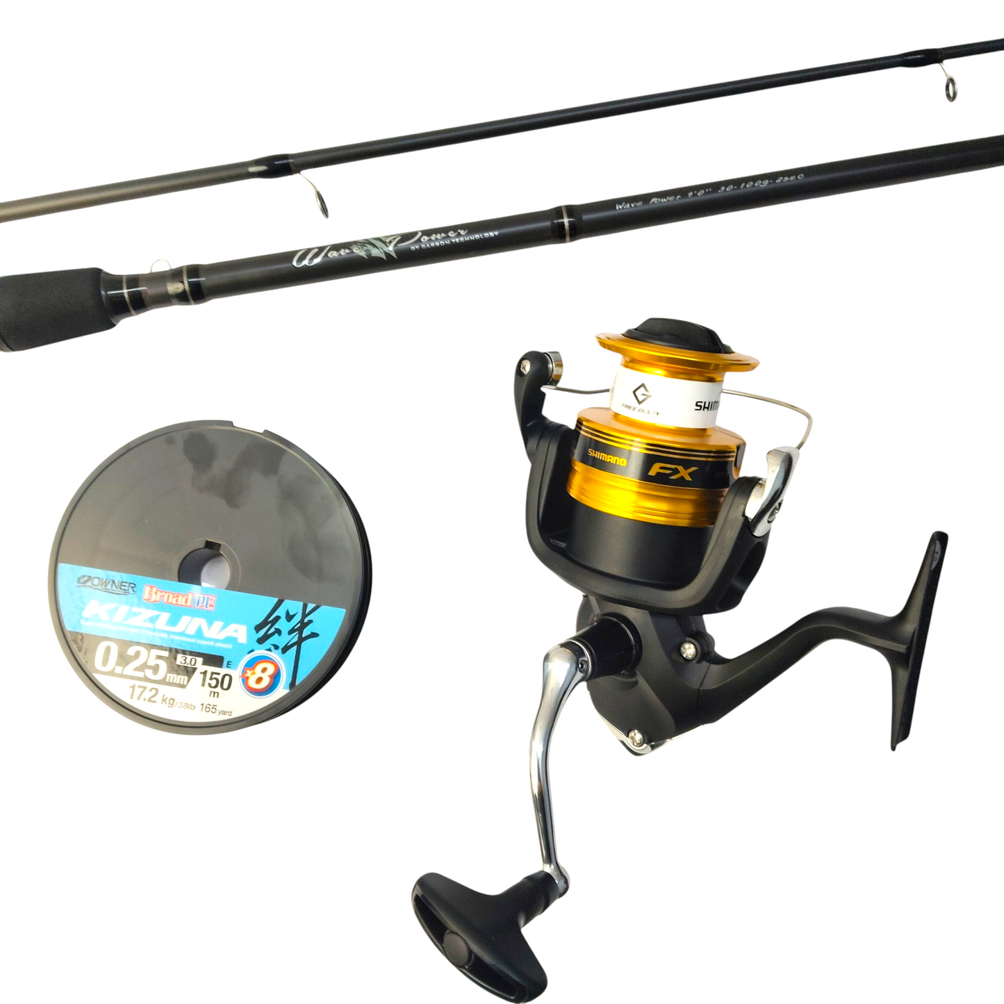 Shore Jigging & Light Shore Fishing Rod & Reel Combo With Braid