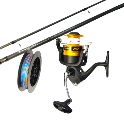 Shore Jigging & Light Shore Fishing Rod & Reel Combo With Braid