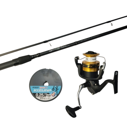 Shore Jigging & Light Shore Fishing Rod & Reel Combo With Braid