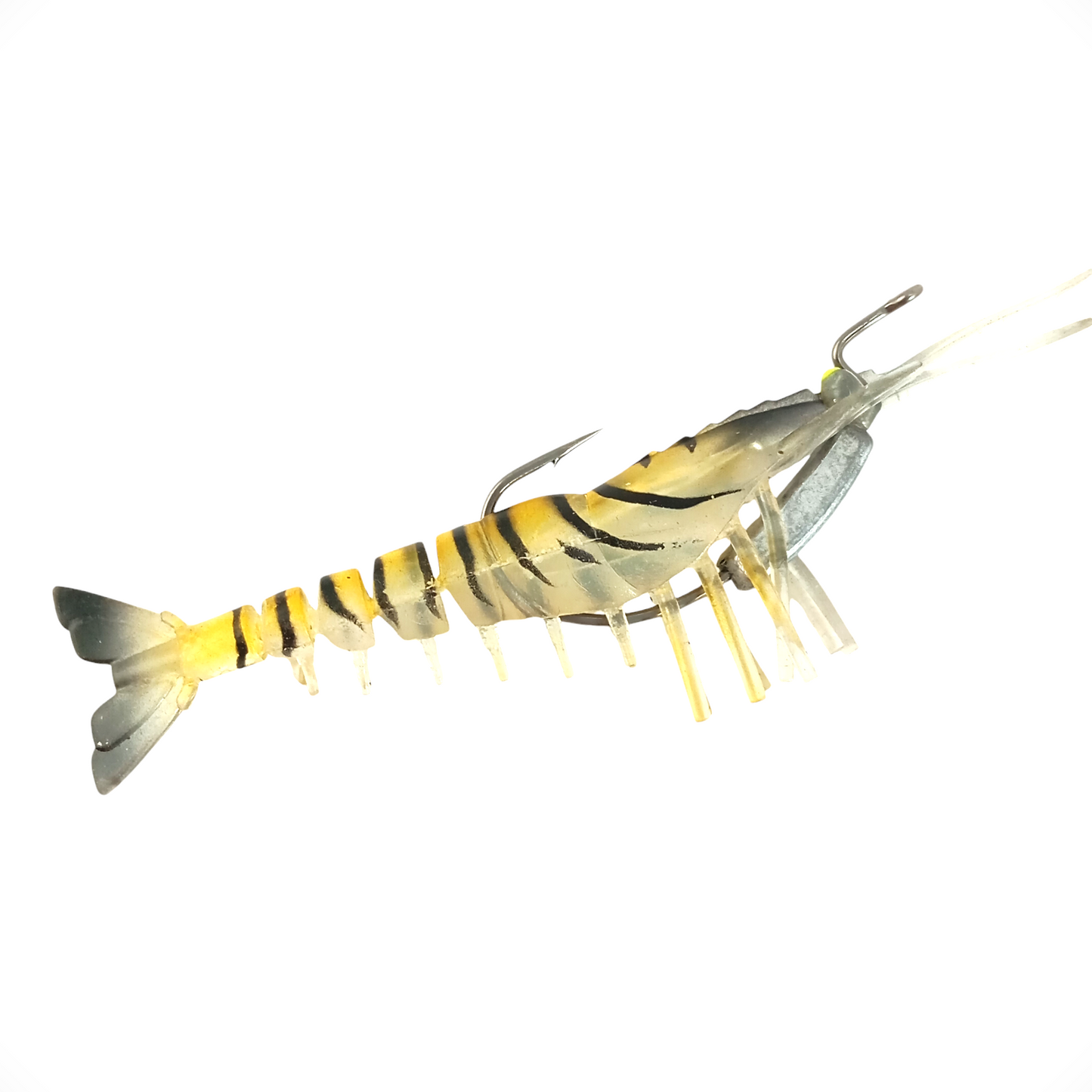 Shrimp With Worm Hooks 13cm 17gms Fishing Lure Gold Prawn