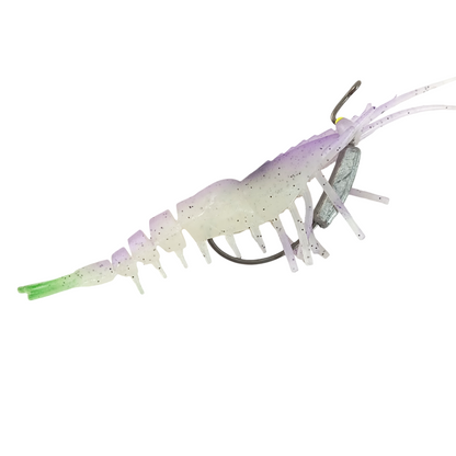 Shrimp With Worm Hooks 13cm 17gms Fishing Lure Jelly Prawn Close Up Image