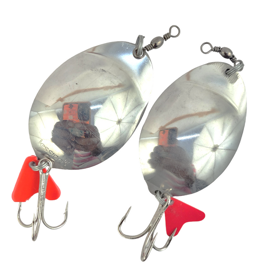 Silver Spoon Lure With Teaser | 30g/45g (Strong Treble hooks) both sizes image