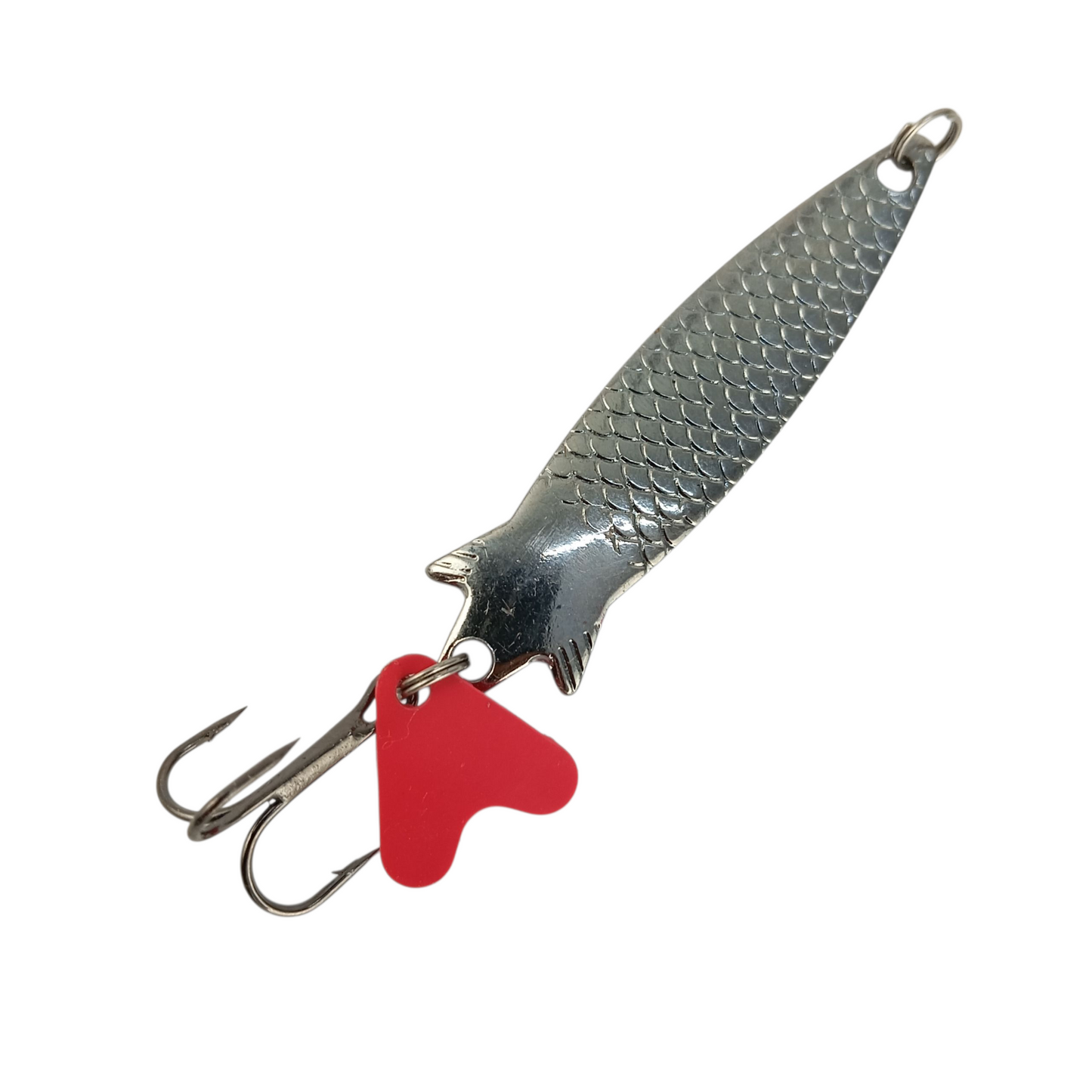 Silver Spoon Lure With Teaser Fishing Lure