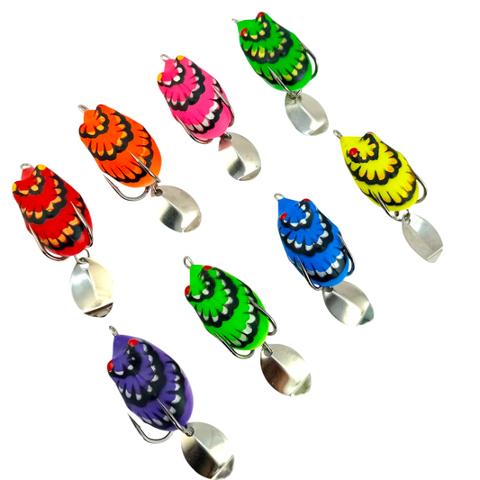 Single Spinner Frog Lure 6gms-3.8mm All Colors Close Up Image-