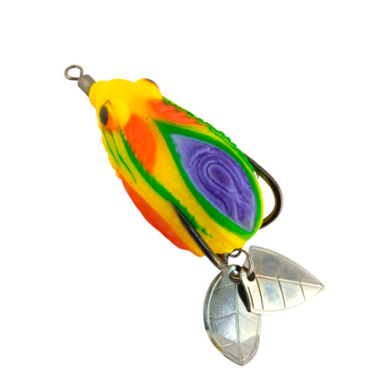 Soft Thai Frog Imitation Double Spinner Frog Lure |7gms|4.5cm