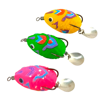 Soft Thai Frog Imitation Frog Lure With Spinner 7gms-3.5cm All Image