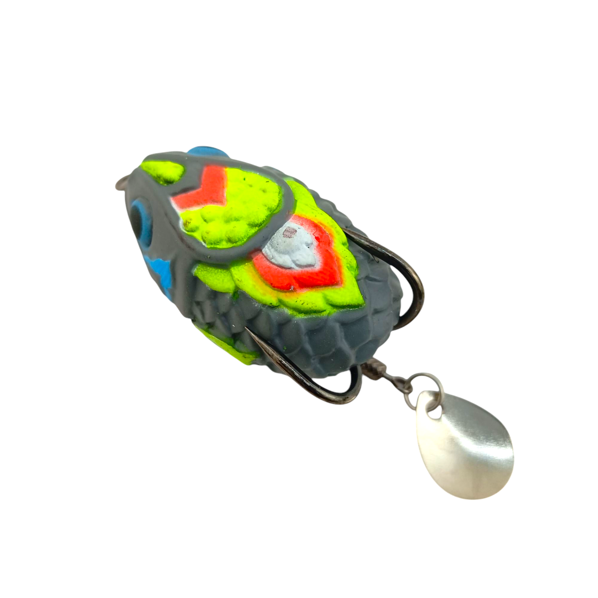 Soft Thai Frog Imitation Frog Lure With Spinner 11gms-4.5cm Close Up ImageR
