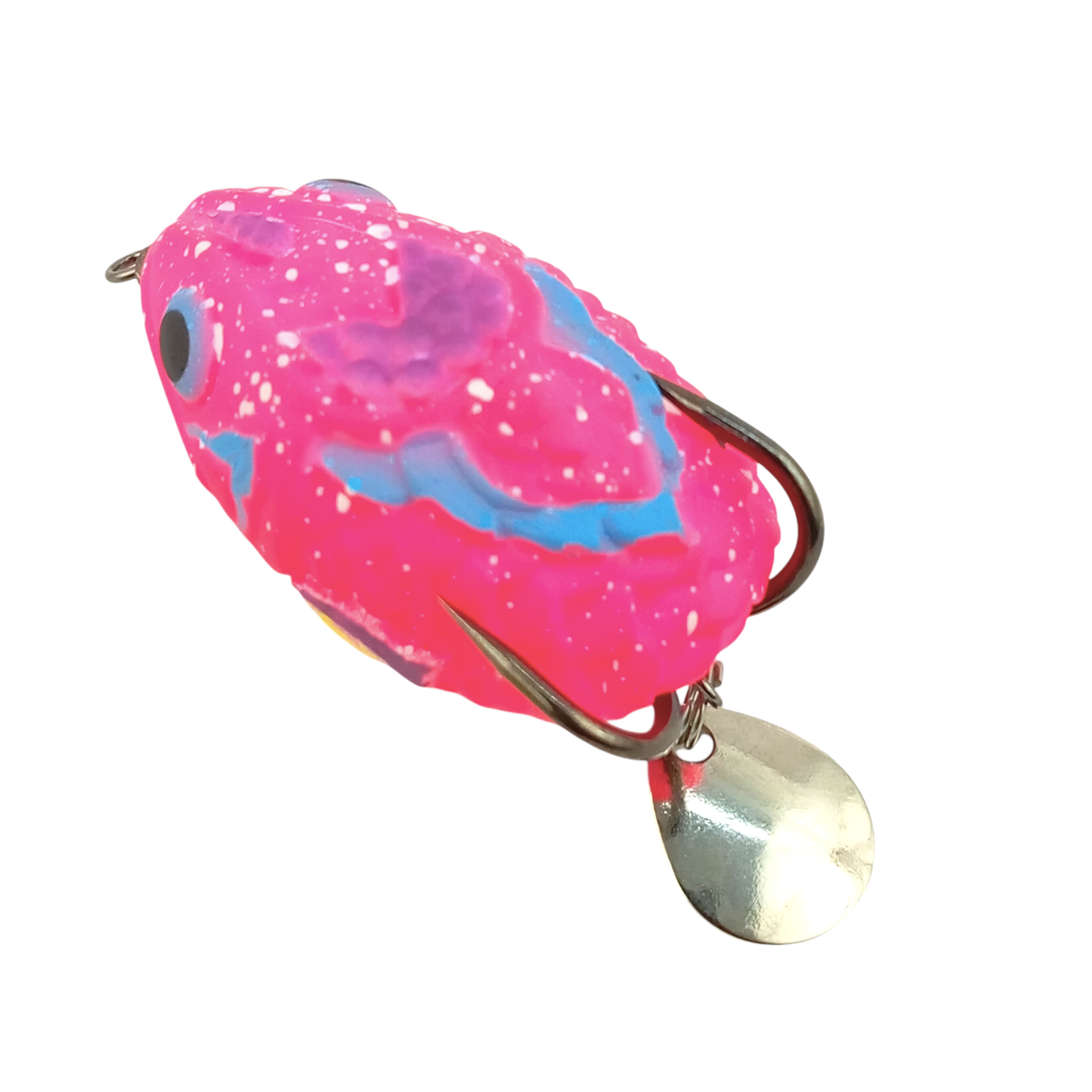 Soft Thai Frog Imitation Frog Lure With Spinner 11gms-4.5cm Close Up ImageR
