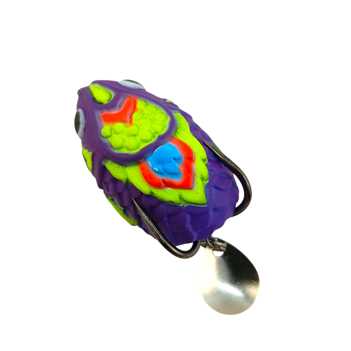 Soft Thai Frog Imitation Frog Lure With Spinner 11gms-4.5cm Close Up ImageR