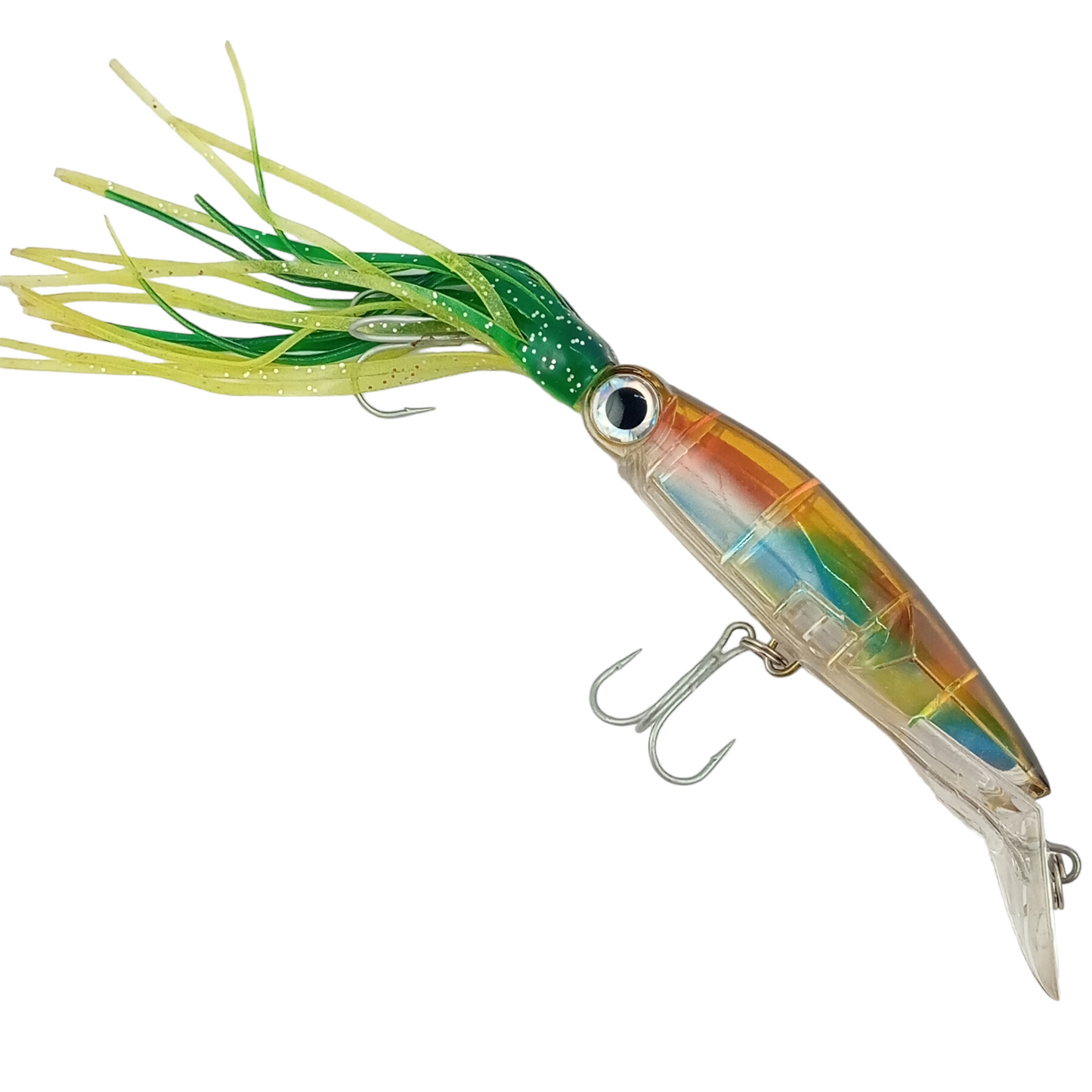 Squid Lure For Grouper Fishing  36gm 13cm lure Green Clear image