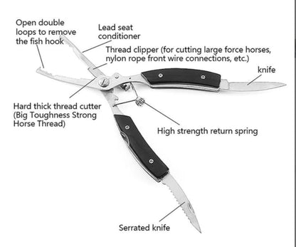 Stainless Steel  Pliers  Multifunctionl Fishing Tool Close Up  Image