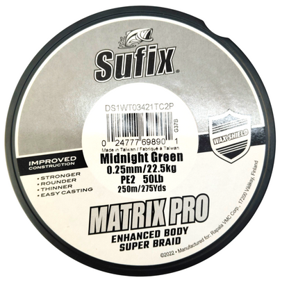  Sufix Matrix Pro 8X 0.25mm (22.5Kg / 50.0Lb)